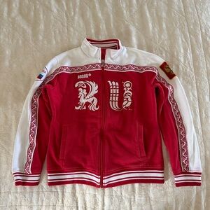 Bosco Russia Olympic Team Jacket Red & White Full Zip Track Jacket XXL
